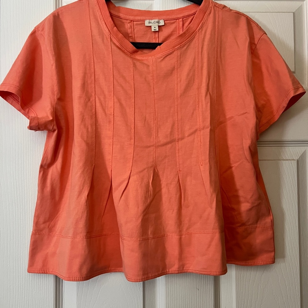 Pilcro Women's Orange Peplum Top